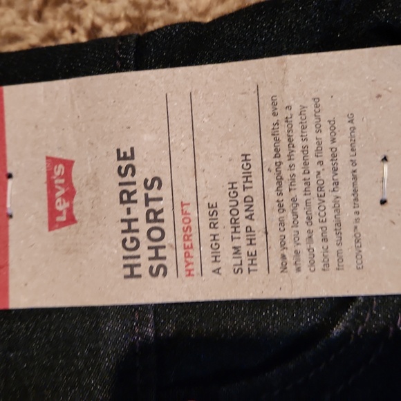 Levi's NWT black high-rise hypersonic jean shorts womans size 23 - Picture 2 of 9